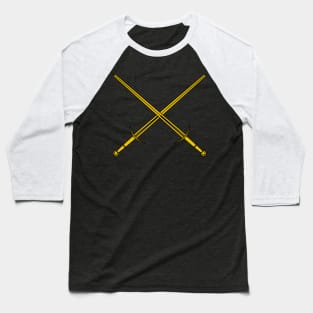 Hand and a half swords / Crossed bastard swords (gold) Baseball T-Shirt